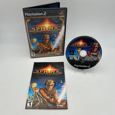 Sphinx And The Cursed Mummy (Sony Playstation 2, 2003) Tested Works CIB W Manual - Image 1 of 4