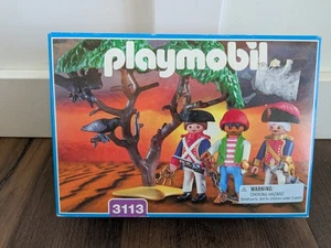 Playmobil 3113 Piraten Soldat Gefangener Insel Baum Vögel Vintage 2000 Neu in OVP - Bild 1 von 4