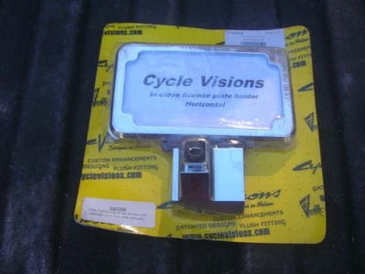Chrome Cycle Visions License Plate LED Lighted PART # CV4602LH Foto 1 de 3
