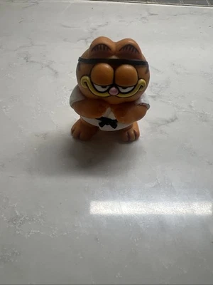 Garfield Cat PVC Figure Martial Arts Karate Vintage United Feature Syndicate 8 - Image 1 of 2