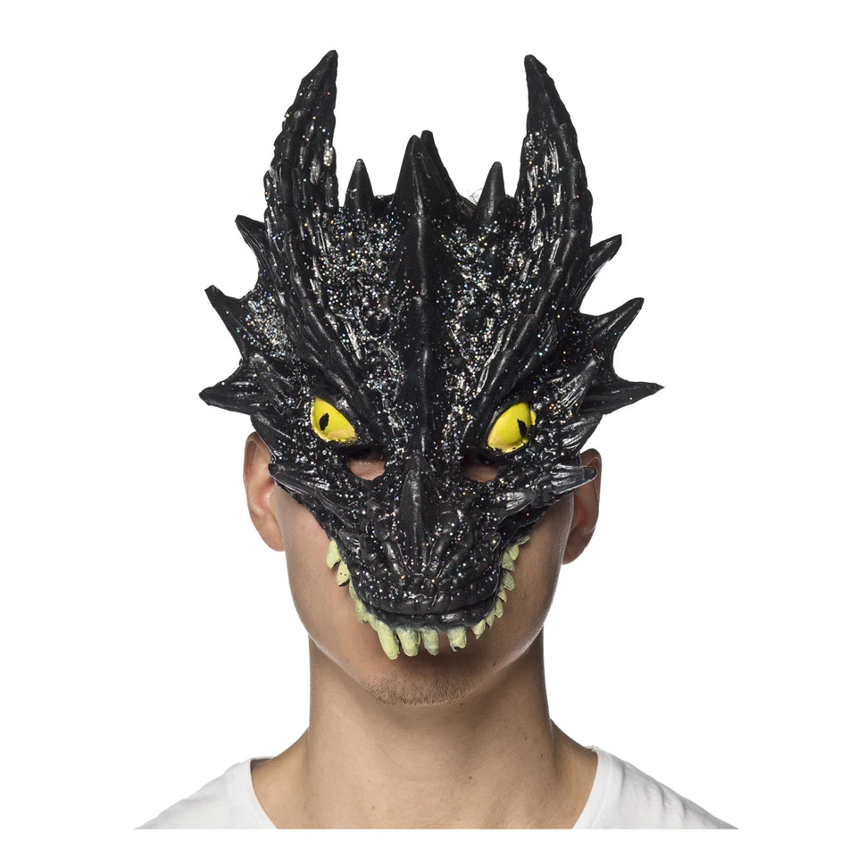 Adult Dragon Costume Mask Game Of Thrones Toothless Halloween Black Purple - Image 1 of 1