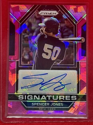 2023 Panini Pink Prizm Spencer Jones Auto!! 🔥 HOT! Yankees - Image 1 of 4