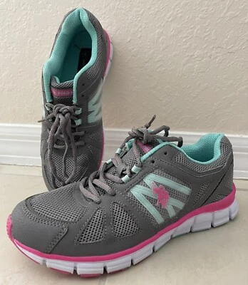 I.S. Polo Assn.  Женщин женщины серый сетки шнурует вверх кроссовки Athletic Shoes Sz 9 - Изображение 1 из 4