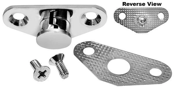 1967~1970 Ford Mustang 1968~1977 Ford Bronco Door Striker Stainless M3546A - Imagem 1 de 1