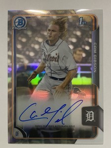 2015 Topps 1st Bowman Chrome Cam Gibson Auto 