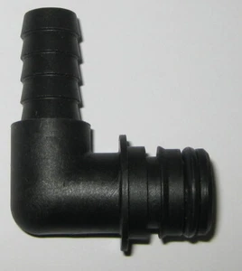 Flojet 3/4" Male Electric Pump Elbow L Fitting with O-Ring - 1/2" Barb for Hose - Picture 1 of 6