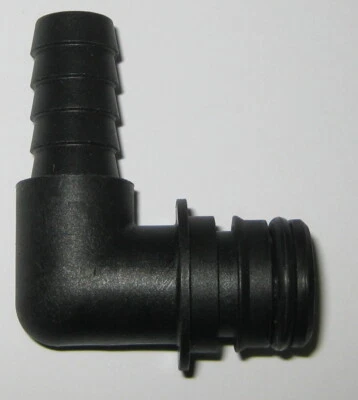 Flojet 3/4 дюйма штекерный электрический насос колено L фитинг с уплотнительным кольцом - 1/2 дюйма штуцер для шланга - Изображение 1 из 4