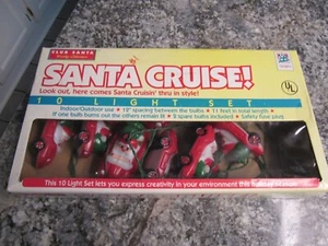 Lot Of Santa Cruise 10 Light Set - Indoor/Outdoor Use - TESTED AND WORKS - Picture 1 of 18
