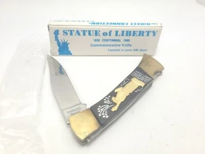 Statue of Liberty 1886 Centennial 1986 COMMEMORATIVE KNIFE | Layered in 24K Gold - Picture 1 of 4
