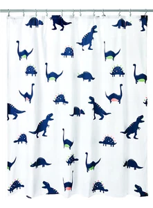 Dinosaur  Fabric Shower Curtain multi color size 72" x 72" - Picture 1 of 1