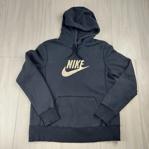 Nike Hoodie Sweatshirt Youth XL 16-18 Black Metallic Spellout Pullover City - Picture 1 of 7