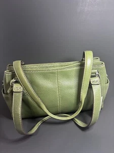 Fossil Hanover Satchel w Key Green  Leather Top Zip Shoulder Bag Avocado NWT See - Picture 1 of 9