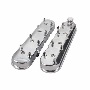 GM LS  V8 Tall  Polished Finish Cast Aluminum Valve Covers w/ Coil Mounts - Picture 1 of 2