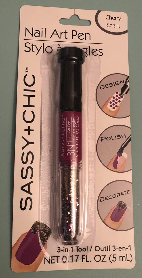 Sassy Chic 3n1 Nail Art Pen Design Polish Decorate Green