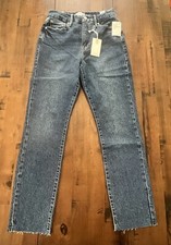 Good American Good Classic Raw Hem Jeans Blue GCRH086TFT-B940 Womens 4/27