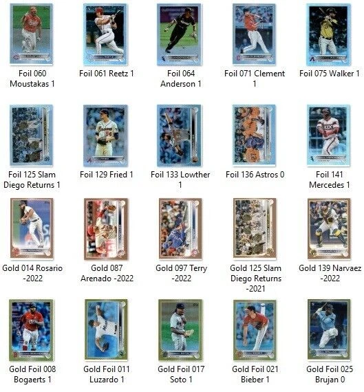 2022 Topps Series 1 Gold and Rainbow Foil - Pick your card - Image 1 of 1