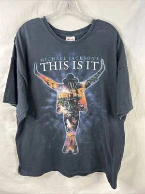 Camisa negra para hombre Michael Jackson This Is It 2X 2009 Bravado Foto 1 de 4