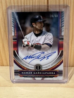 2023 Topps Tribute - Autographs Purple #TA-NGA Nomar Garciaparra /50 (AU) - Image 1 of 2