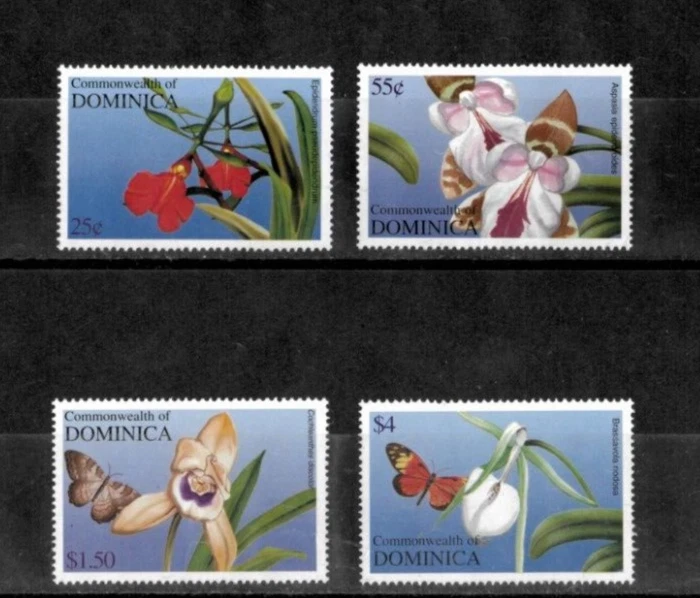 Dominica 2004 - Orchids Flowers - Set of 4 Stamps - Scott #2478-81 - MNH - Image 1 of 1