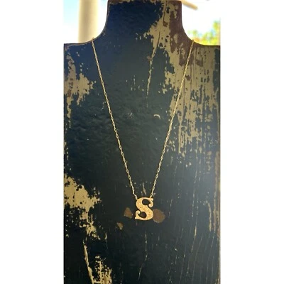 Anthropologie Western Monogram 初始项链 S — 第 1/4 张图片