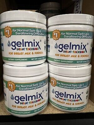 4x GELMIX Infant Thickener For Formula Breast Milk Nectar Thick 4.4oz 2023 Jars • 89.99$