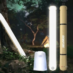 SELORSS Luz de Camping Portátil Recargable Solar/Tipo-C, IP66 LED Impermeable - Imagen 1 de 23