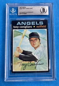 Tony Conigliaro Autogramm signed 1971 Topps #105 Karte Red Sox BAS Beckett Ex - Bild 1 von 4