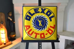 Plaque émaillée OLEXOL auto oil huile enamel sign emailschild - 45*45 cm - - Bild 1 von 5