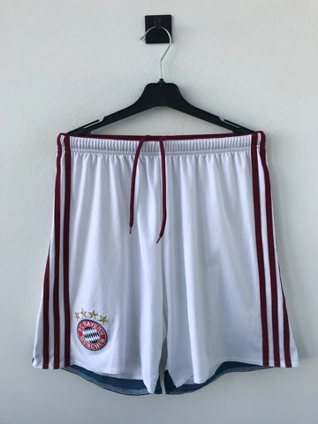 BAYERN MUNICH 2014/2015 AWAY SHORTS FOOTBALL SOCCER ADIDAS WHITE F48422 SIZE M Cover