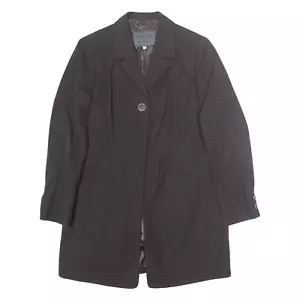 Vintage VERSUS VERSACE Womens Overcoat Jacket Brown Wool 90s S - Picture 1 of 8