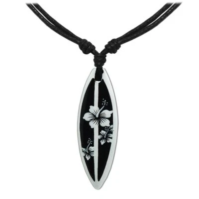 1 verstellbare Kette mit Anhänger Surfbrett Holzkette Holzanhänger Surferkette - Bild 1 von 4