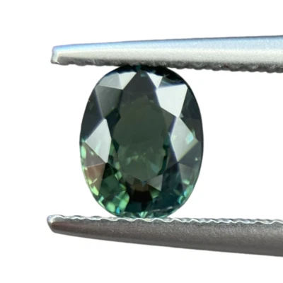 Unheated Green Sapphire Oval Shape Birthstone Natural Loose Stone 1.40ct AIGS - Image 1 of 3