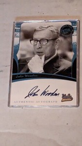 John Wooden - Auto - 2007 PRESS PASS LEGENDS -  AUTOGRAPH CARD 