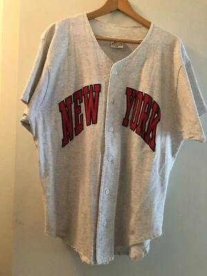 Vtg NY Mets Jersey T-shirt 1973 L/XL made USA Wellington Apparel single stitch - Image 1 of 4
