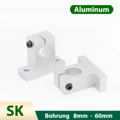 Linearlager Linearführung Aluminum Wellenhalter Stehlager Bohrung 8mm - 60mm CNC - Bild 1 von 4