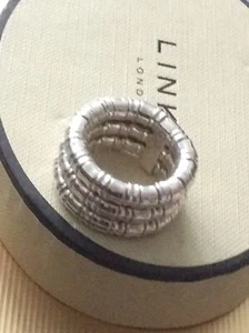 Links Of London All Sorts 3 Rows Ring size P  Sterling Silver Vintage Rare - Picture 1 of 9
