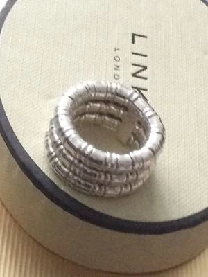 Links Of London All Sorts 3 Rows Ring size P  Sterling Silver Vintage Rare - Image 1 of 4