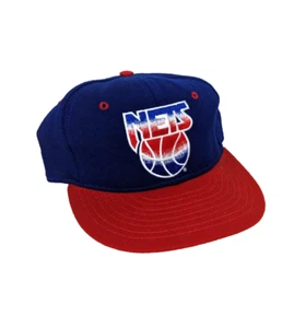 Vtg New Jersey Nets New Era 59/50 Wool Sz 7 1/4 Fitted Hat USA Made - Picture 1 of 5