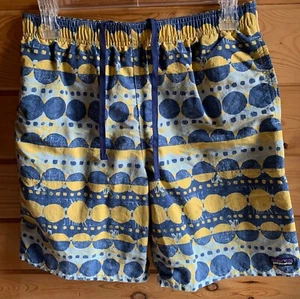 Patagonia Boys XXL Baggies Shorts 7" Lined Nylon Swim Trunks Woodblock Circles - Picture 1 of 4