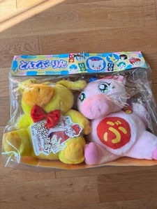 VTG Japanese Anime Plush Toy Tonde Burin Super Pig Rare Jade Animation SET 1994 - Picture 1 of 8