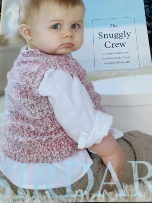 Sirdar Book 456 The Snuggly Crew 21 Patterns Babies Boys Girls DK Tops, Blanket - Image 1 of 4