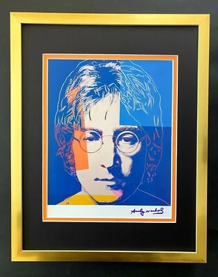 ANDY WARHOL 1984 FIRMADO JOHN LENNON IMPRESIONANTE IMPRESIÓN MATE LISTA 11X14 $549= Foto 1 de 4
