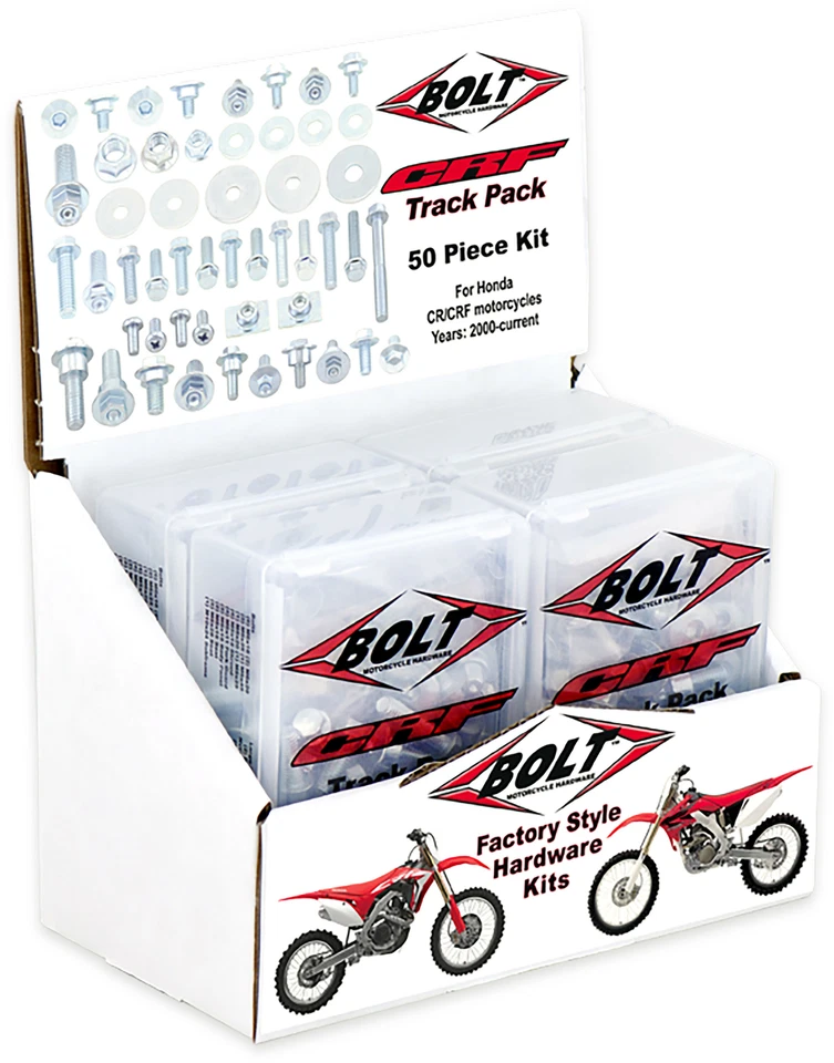 Bolt CRF Track Pack POP Display 6pk CR/CRF models (2000-current) 2008-6CRF - Image 1 of 1