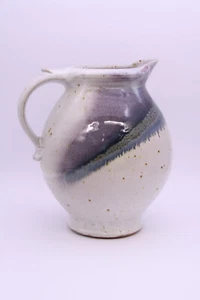 Blue Drip Glaze Pitcher Signed Micheal Smith Pottery - Picture 1 of 18