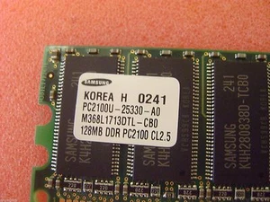 Samsung M368L1713DTL-CB0 128MB DDR PC2100 184pin from Dell Optiplex GX260 - Picture 1 of 2
