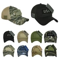 USA American US Flag Baseball Cap Army Tactical Mesh Military Camo Trucker Hat