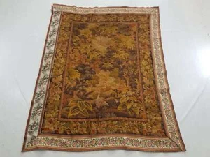 Vintage Französische Blumenszene Wandbehang Wandteppich 203x163cm - Bild 1 von 12