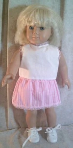 Ropa para Muñeca Made2Fit America Girl 18" Blanco Crop Top Rosa y Blanco Rayas 2 piezas - Imagen 1 de 1