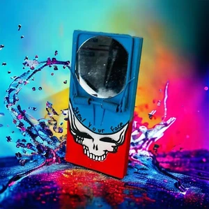 Steal Your Face Grateful Dead Hand Made Mousetrap Mirror Decor Deadhead Skull - Picture 1 of 12