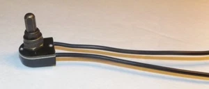 Druckknopf Ein-Aus Antik Messing Baldachin Schalter einpolig 3/8" Schaft 30051AJ - Bild 1 von 6